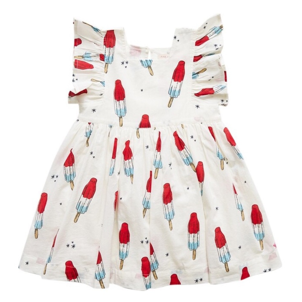 Pink Chicken Bomb Pop Print Dress - Picture 3 of 8